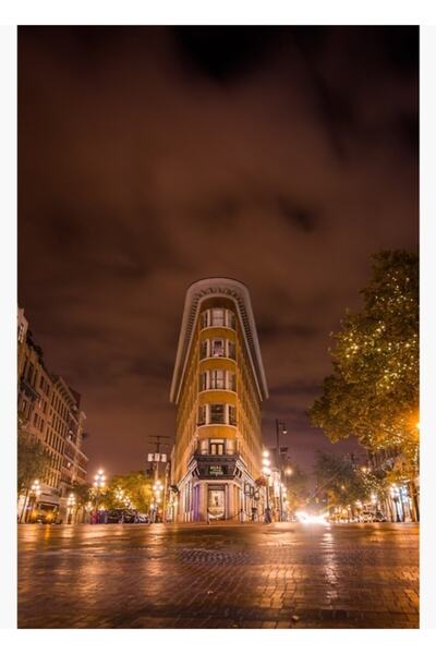 Universal Gastown, Vancouver - Tablou portret de noapte, poster decorativ din...