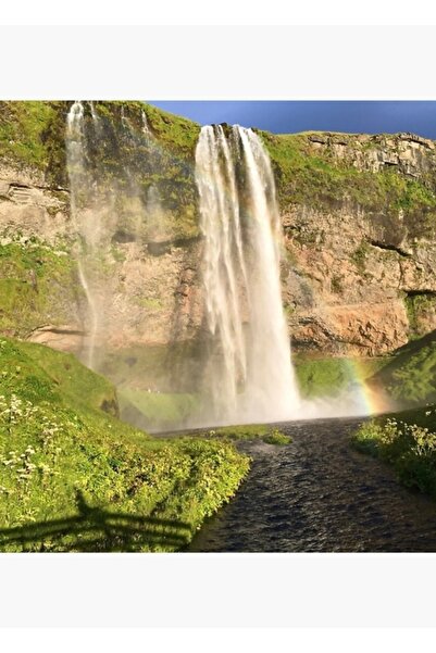 Universal Селжаландфос Фото от Исландия Декоративен дървен плакат-картина