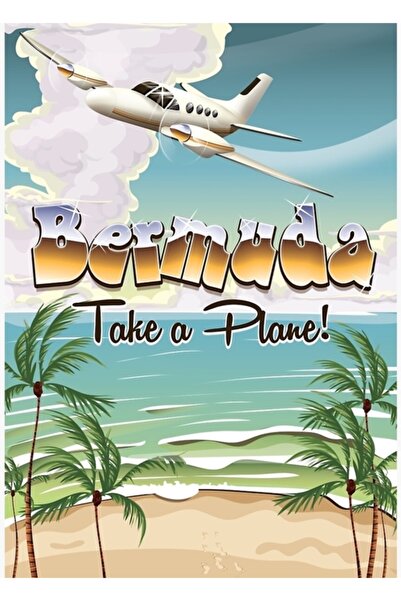 Universal Plakat za putovanje na Bermude, drveni plakat, dekorativni
