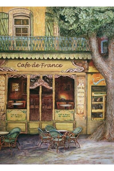 Universal Κίτρινο Ξύλινο Διακοσμητικό Πόστερ Τραπεζιού Καφέ