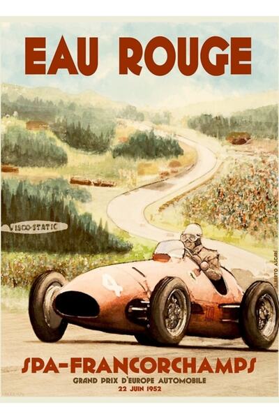 Universal Eau Rouge Poster de călătorie Tablou Poster din lemn Decorativ