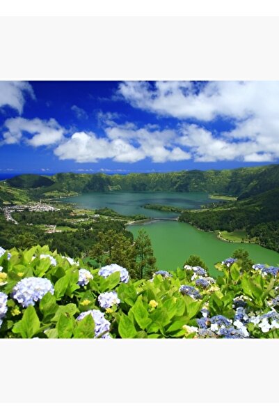 Universal Σετε Κιτίδες Κρατήρι, Νήσοι Αζόρ, Ξύλινη Διακοσμητική Αφίσα