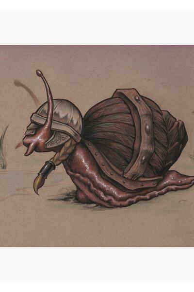 Universal Διακοσμητική Ξύλινη Αφίσα Τέχνης Explorer Snail