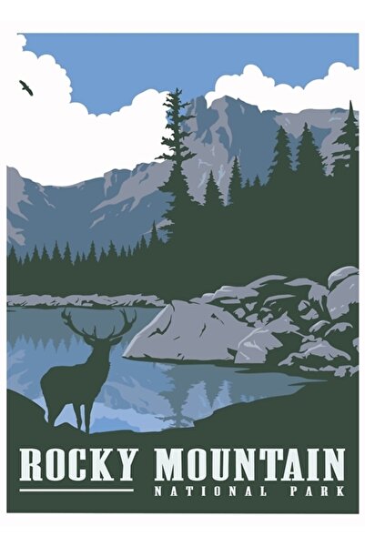 Universal Πάρκο Ρόκι Μάουντεν Ούλους Πάρκι Ταξιδιωτικές αφίσες ζωγραφικής Ξύλ...