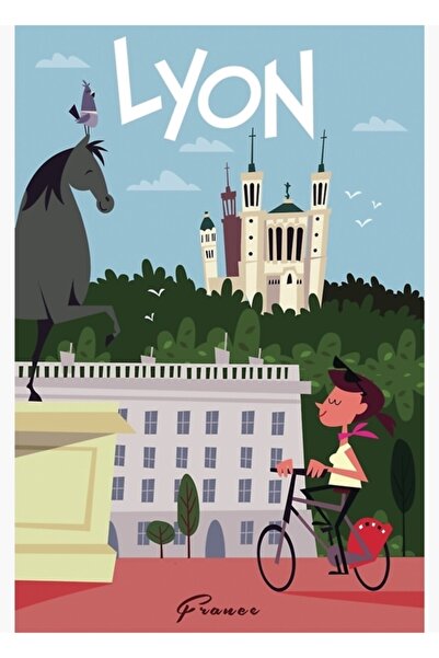 Universal Ξύλινη διακοσμητική αφίσα Λυών