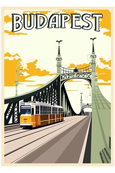 Universal Διακοσμητική Ξύλινη Αφίσα Παλιάς Πόλης Βουδαπέστης