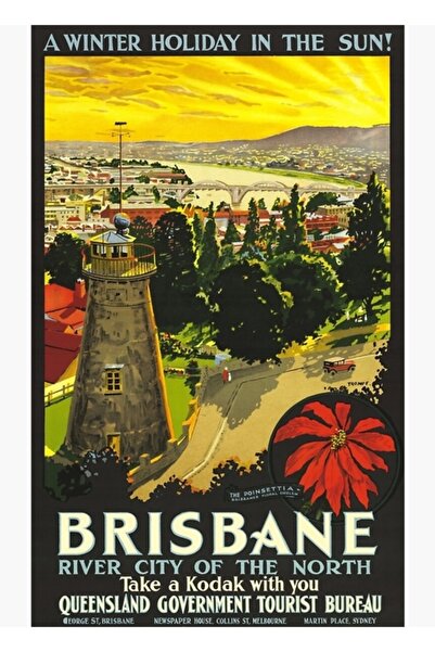 Universal Μπρίσμπεϊν Αυστραλία Ξύλινη διακοσμητική αφίσα για τοίχο