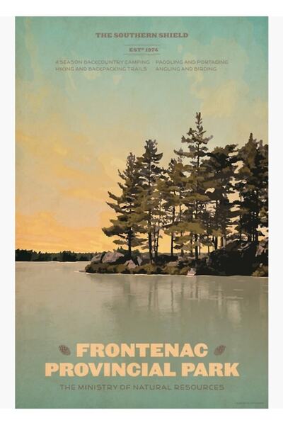 Universal Poster decorativ din lemn pentru Parcul Frontenac Il