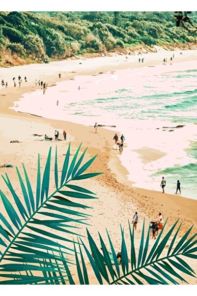 Universal Weekend la plajă # artă digitală # Poster decorativ din lemn cu tem...