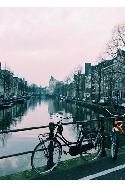 Universal Εικονογράφηση των Καναλιών του Άμστερνταμ, Ξύλινη Διακοσμητική Αφίσα