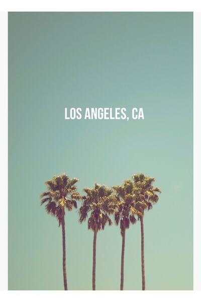 Universal Декоративен дървен плакат за маса, Лос Анджелис, Калифорния