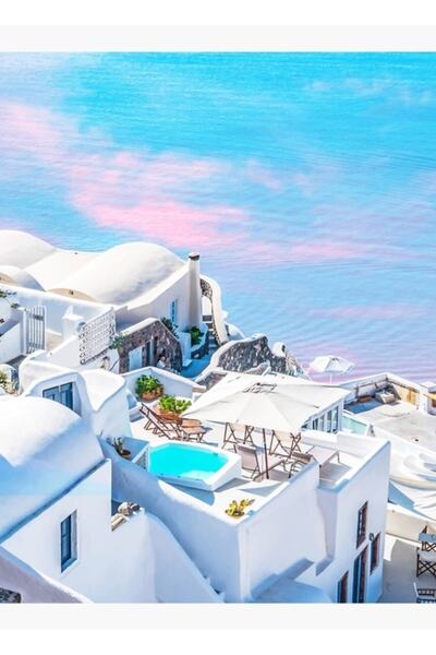 Universal Visuri din Grecia # artă digitală # Tablou de călătorie Poster deco...