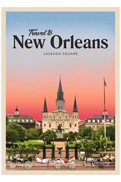 Universal Декоративен дървен плакат Ню Орлиънс