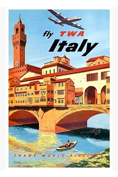 Universal Poster decorativ din lemn cu diagrame de călătorie cu avionul Compa...