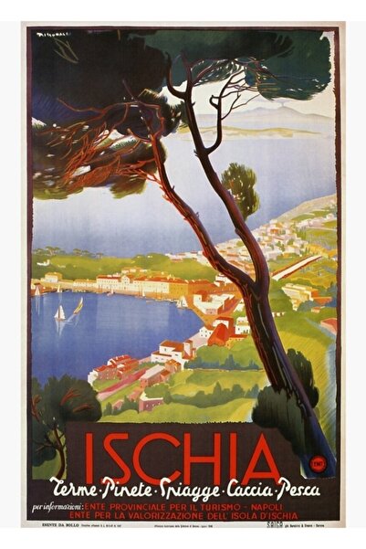 Universal Νησί Ίσκια Ιταλία Καλοκαιρινό ταξιδιωτικό διαφημιστικό τραπέζι Ξύλι...