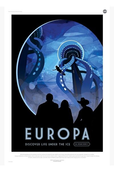 Universal Europa: Descoperă viața sub gheață Tablou Poster decorativ din lemn