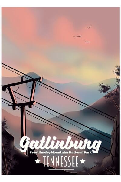 Universal Gatlinburg Great Smoky Mountains National Park Tennessee Poster dec...