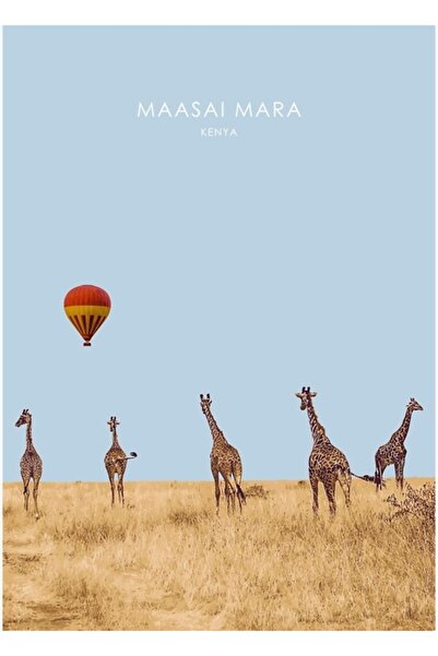 Universal Εθνικό Πάρκο Μασάι Μάρα, Κένυα, Ξύλινη διακοσμητική αφίσα με εικονο...