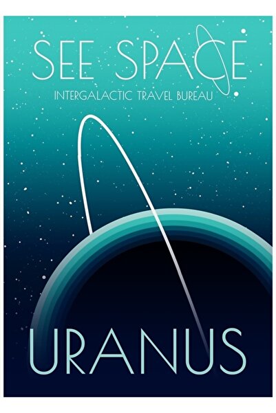 Universal Privește în spațiu: Tablou Uranus, Poster decorativ din lemn