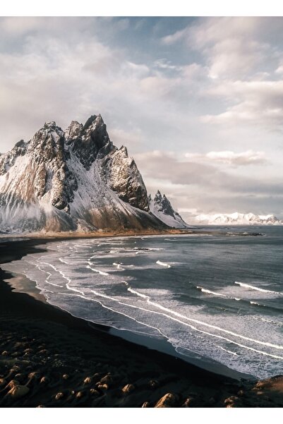 Universal Stokksnes Islanda Apus de soare de pe malul muntelui - Tablou peisa...
