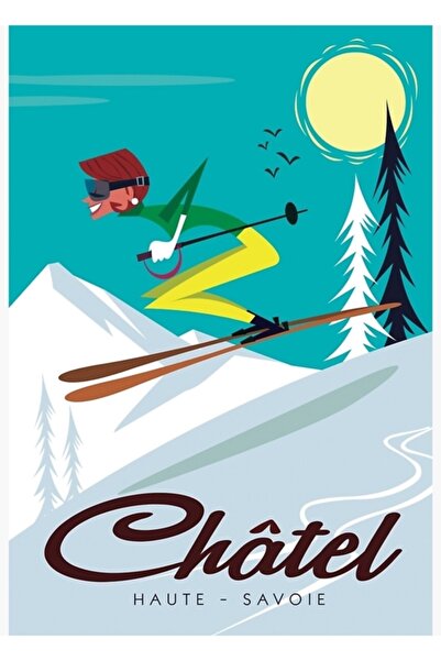 Universal Poster Chatel Kayak, Tablou, Poster din lemn, Decorativ