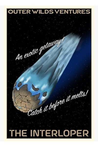 Universal Outer Wilds - Interloper Декоративен дървен плакат-картина за пътуване