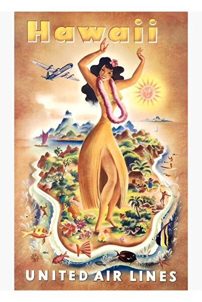 Universal Декоративен дървен плакат от 50-те години на 20-ти век, туристическ...