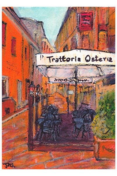 Universal Un punct liniștit, Bologna, Italia, Poster decorativ din lemn, pictat