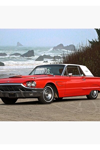 Universal 1965 Ford Thunderbird Hardtop Tablo Poster din lemn decorativ