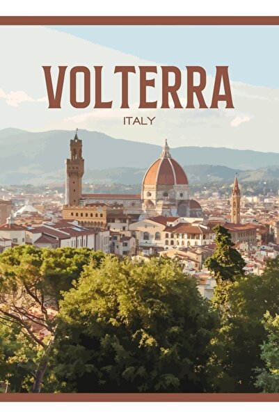 Universal Volterra, Italia Poster decorativ din lemn