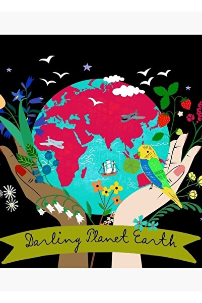 Universal Αγαπημένη μου Γη, Ξύλινη Διακοσμητική Αφίσα Ζωγραφικής