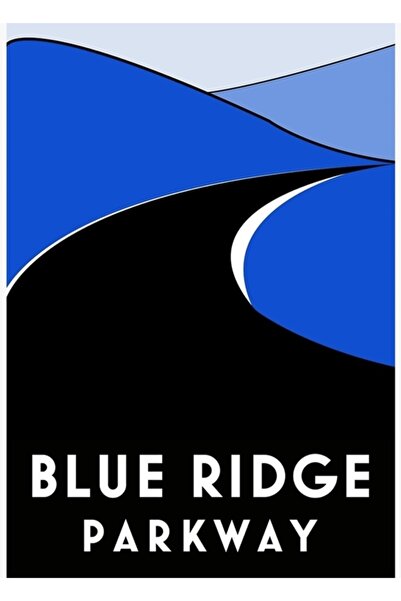Universal Διακοσμητική ξύλινη αφίσα με εικονογράφηση του Blue Ridge Parkway