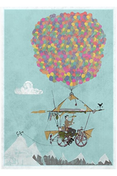 Universal Ποδηλασία στα βουνά Πίνακας Ξύλινη Αφίσα Διακοσμητική