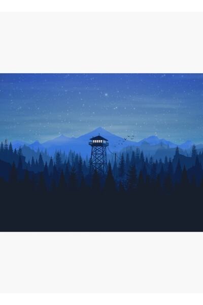 Universal Gece Firewatch Tablou decorativ cu poster din lemn