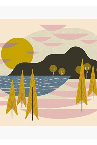 Universal Διακοσμητική ξύλινη αφίσα με θέμα το Αλπικό Δάσος