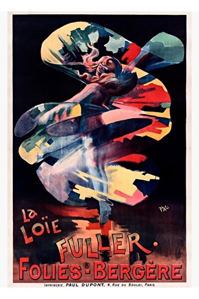 Universal La Loıe Fuller Paris Theatre Dancer Show, tablou francez Art Nouvea...