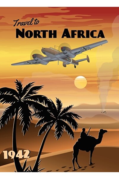 Universal Βόρεια Αφρική 1942 - Αφίσα ταξιδιού στην Δυτική Έρημο (χωρίς παλαιω...