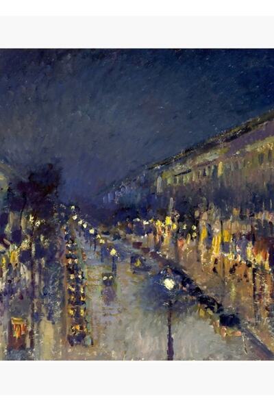 Universal Camille Pissarro - Pictură Noaptea din Montmartre Poster decorativ ...