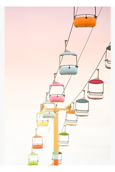 Universal Παστέλ Ξύλινη Διακοσμητική Αφίσα Τραμπολίνου