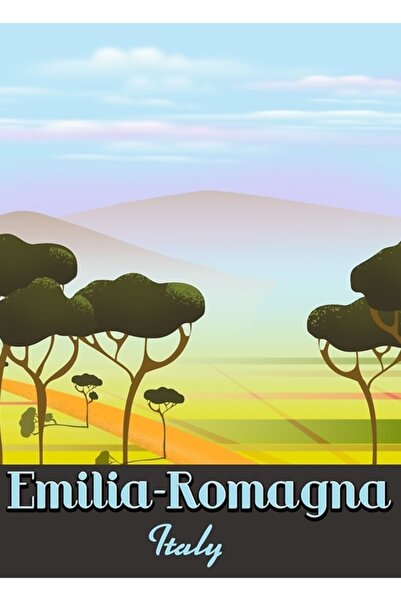 Universal Εμιλία-Ρομάνια Ιταλία Ξύλινη Διακοσμητική Αφίσα Τέχνης