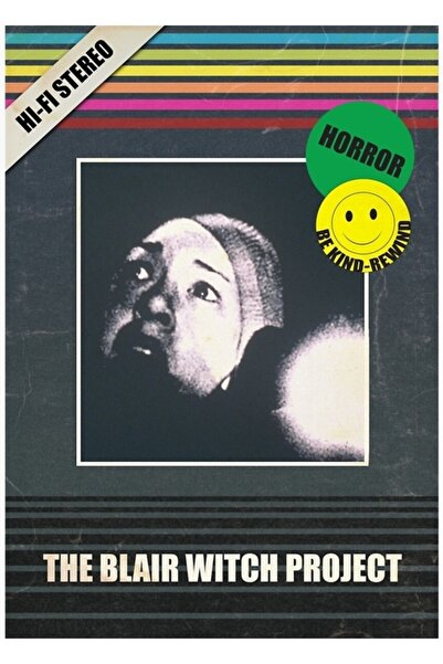 Universal Проект Блейър Уич VHS плакат-картина на филм на ужасите, дървен дек...