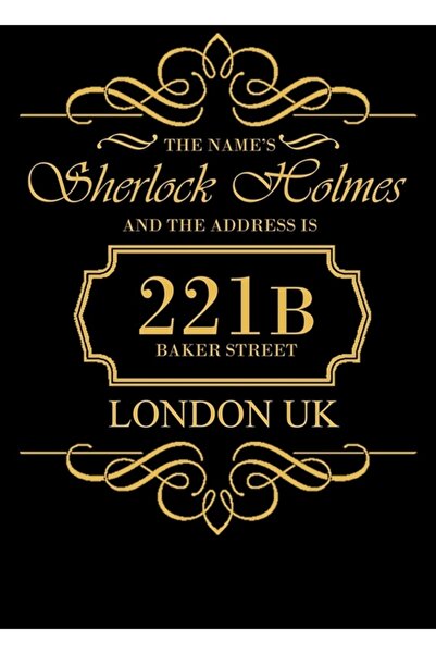 Universal Cuvintele lui Sherlock 221b Baker St. Detectivul britanic Cadou lit...