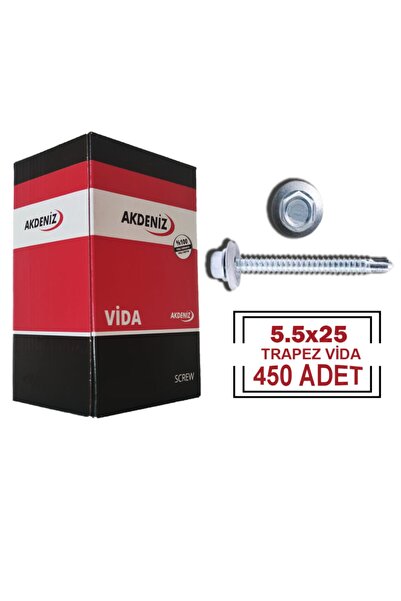 Akdeniz 5.5x25 Trapez Çatı Vidası (450 Adet)
