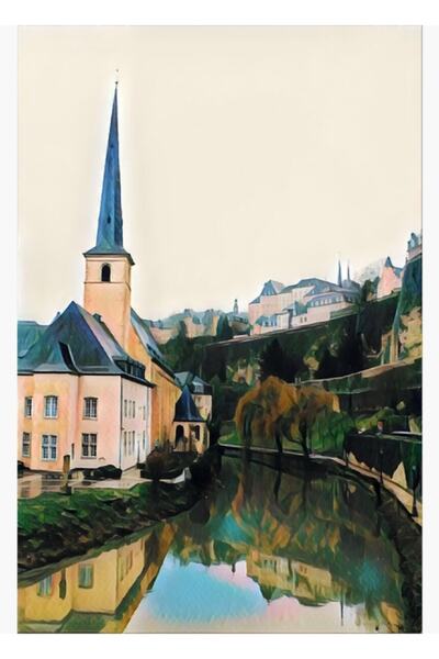 Universal Tablou Catedrala Luxemburgului Poster din lemn decorativ