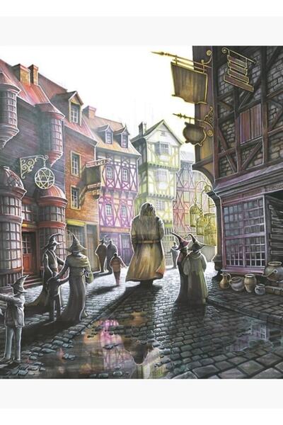 Universal Tablou decorativ din lemn cu Drumul Aleei Diagonale Harry Potter