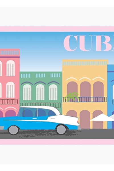 Universal Κουβανέζικη Ξύλινη Αφίσα Ζωγραφικής Διακοσμητική