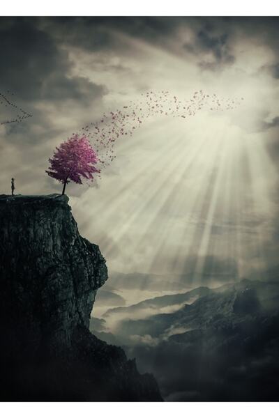 Universal Декоративен дървен постер с картина Дървото на живота