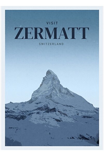 Universal Vizitați Tabloul Zermatt, Poster din lemn, Decorativ