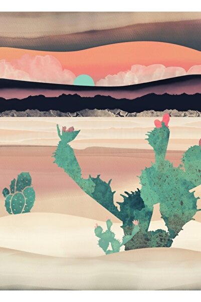 Universal Poster decorativ din lemn cu pictură Desert Dawn