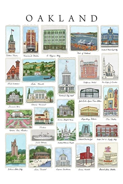 Universal Oakland, California, Repere istorice, Ilustrații, Tablou, Poster di...